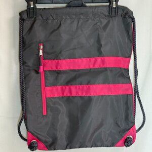 NWT FUEL Waterproof Drawstring Pouch Bag - Gray & Pink - 18" x 14 3/4" - New